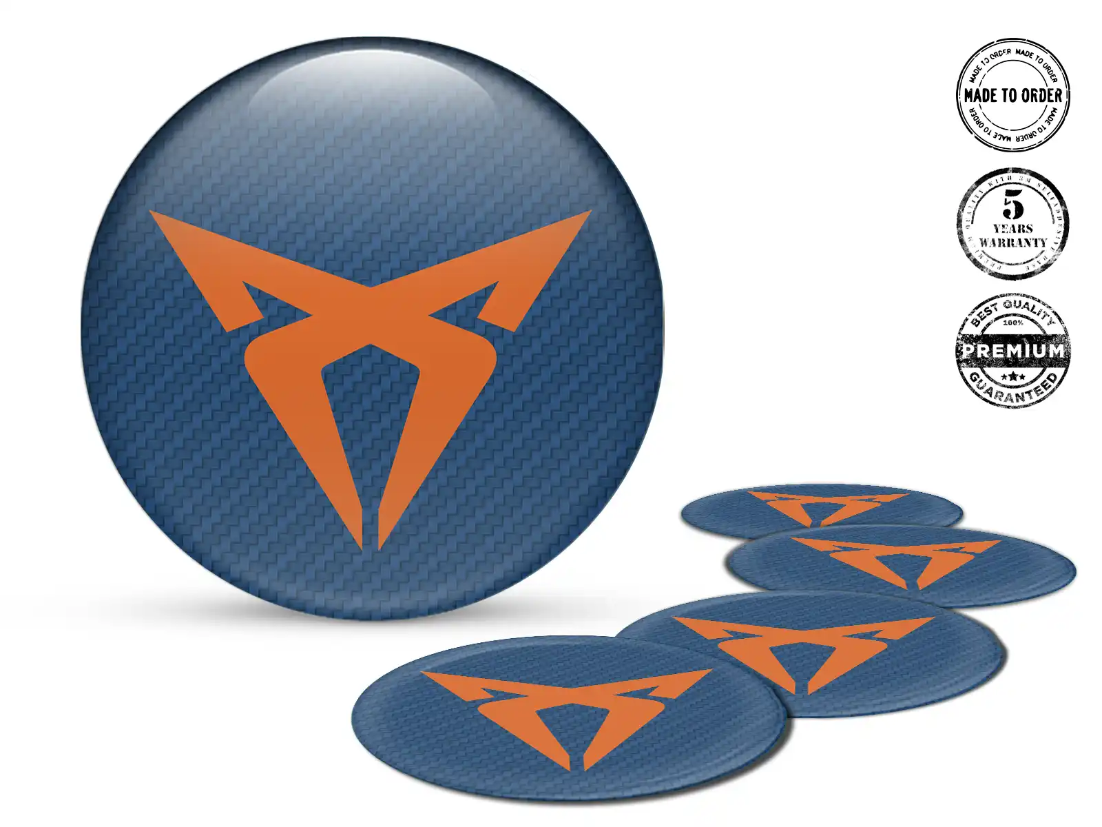 Seat Cupra Aufkleber auf Rädern Premium Dome Labels